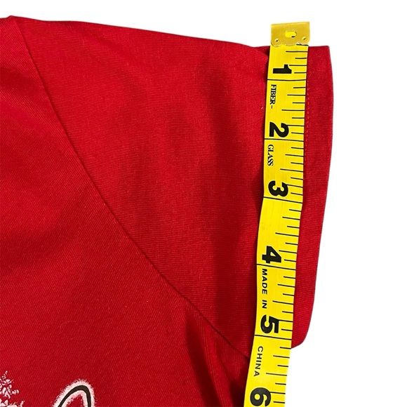 Holiday‎ Rudolph The Red Nose Reindeer W/Jewels On Nose Red T-Shirt Size L10-12 - Picture 7 of 7